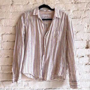 Frank and Eileen multi-color stripe button-up Small